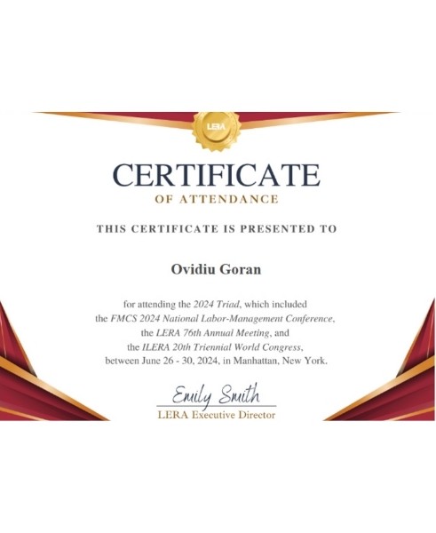 Ovidiu Goran Certificat Ilera